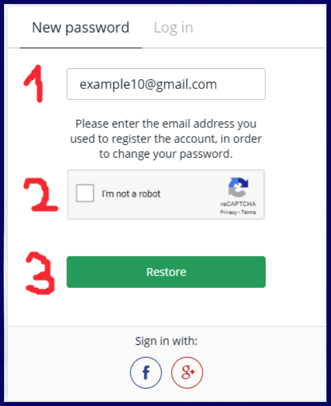 Olymptrade change password login